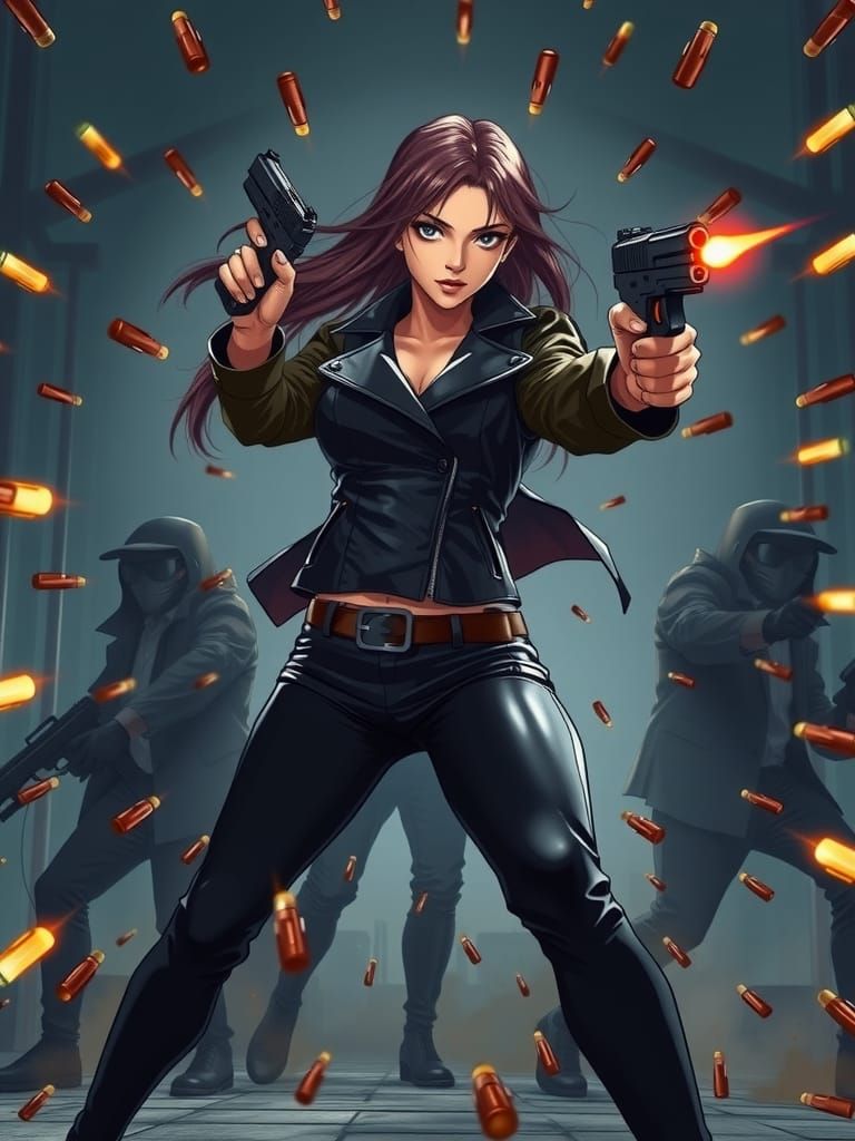 Dynamic Woman in Action, Manga Style