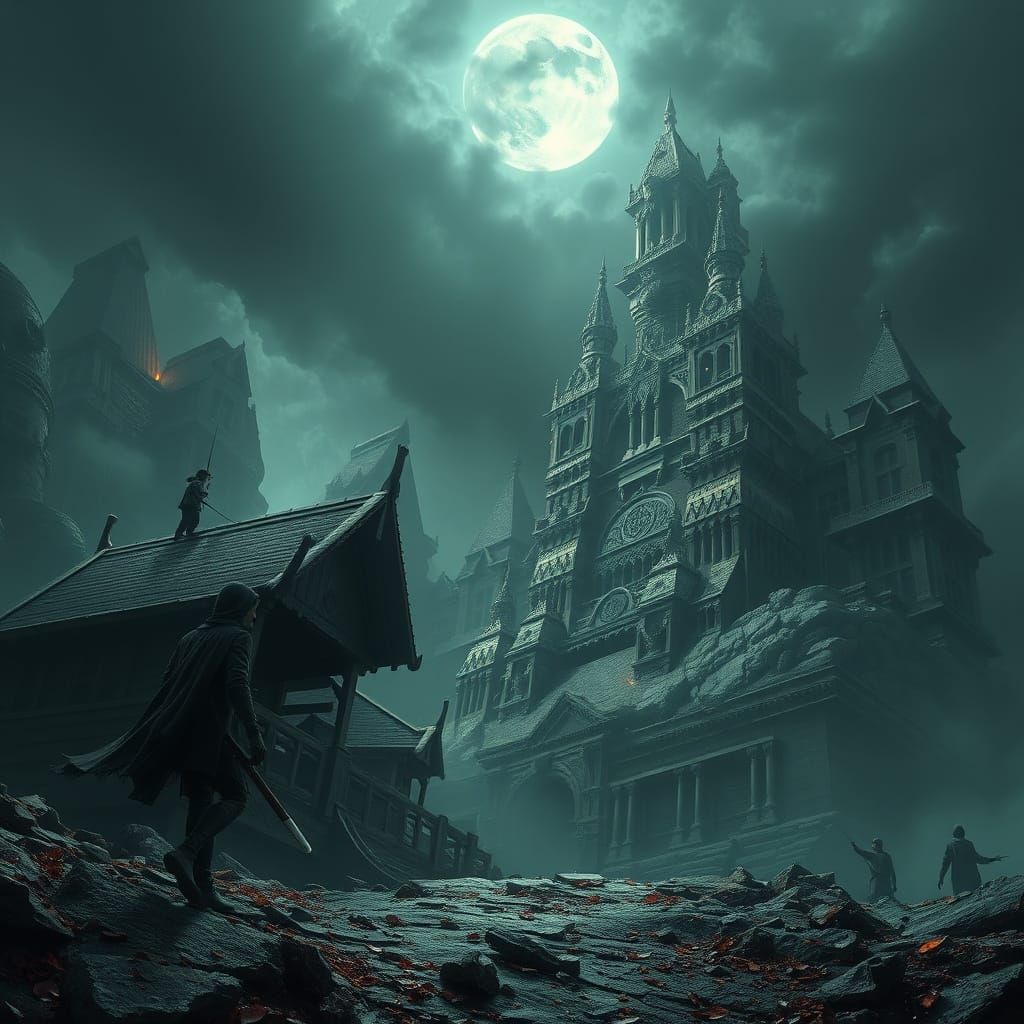 Epic Cinematic Murder Scene in Stunning Digital Matte Painti...