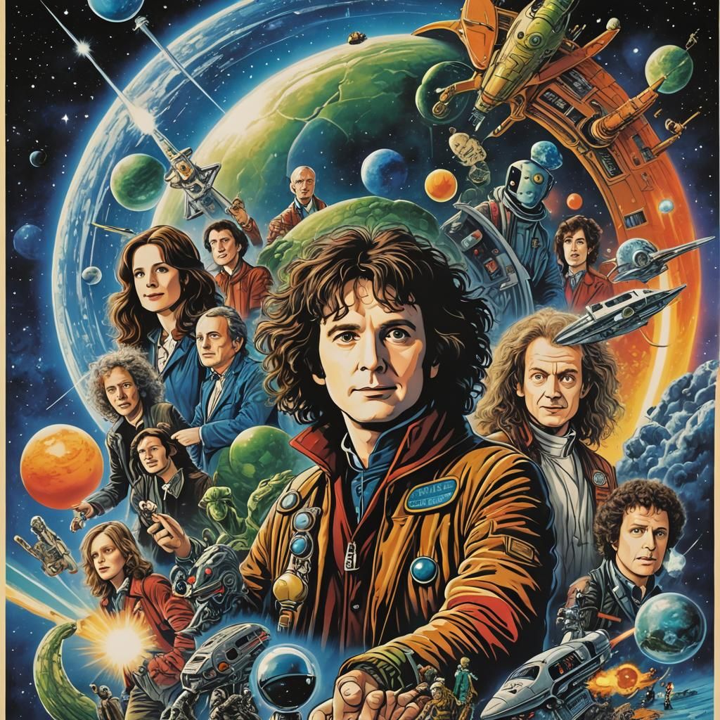 Hitchhiker's Guide Galaxy: A Colorful Movie Poster