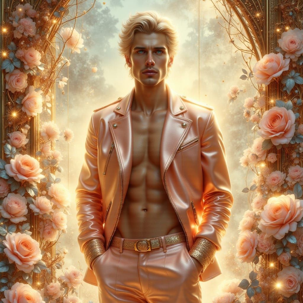 Man in Peach Suit: Art Nouveau Punk Style