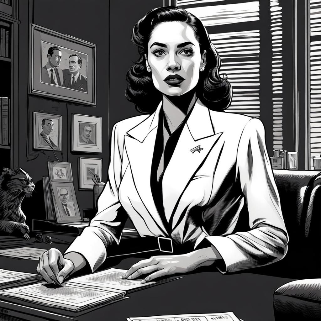 AOC as 1940s Noir Film Femme Fatale