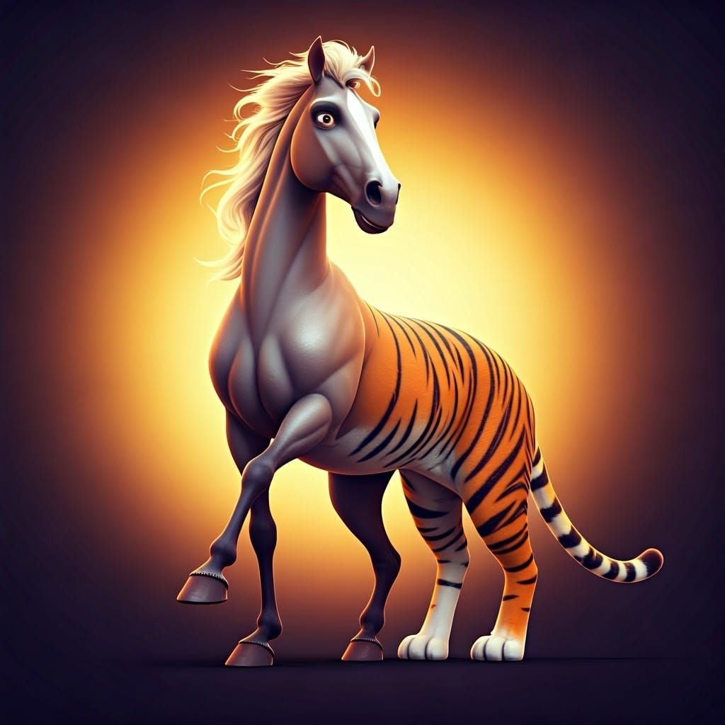 Cinematic Hybrid Creature in Vibrant Digital Art