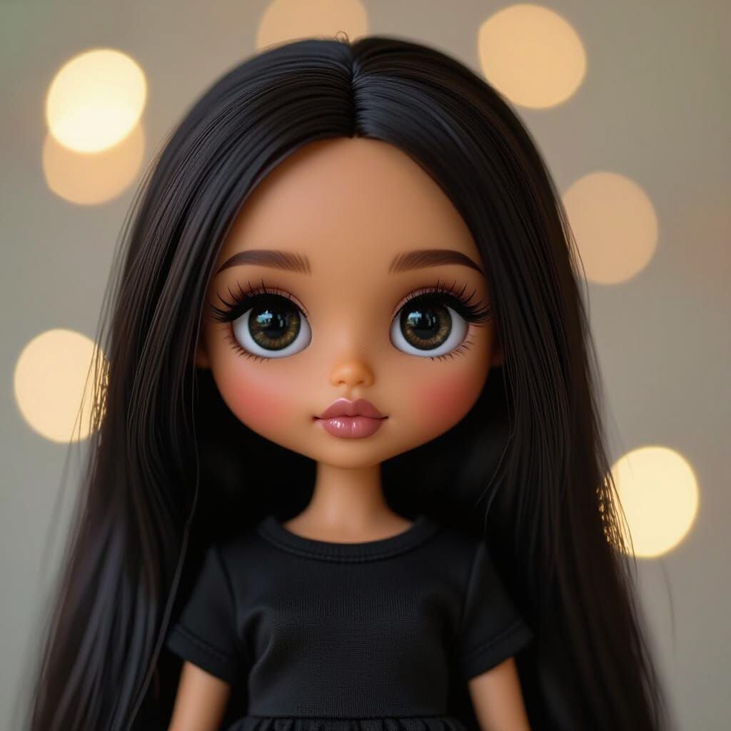 Mini Blythe Doll Portrait in Macro Photography