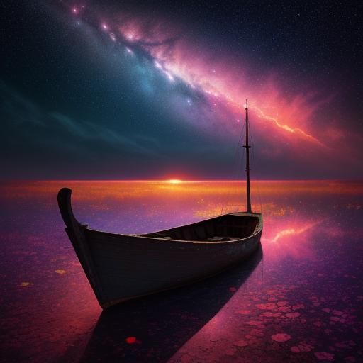 Surreal Cosmic Portrait in Dreamlike Digital Art