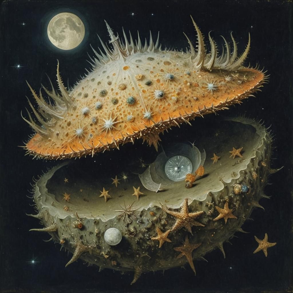 Starfish Moon in the Style of Classic Painters