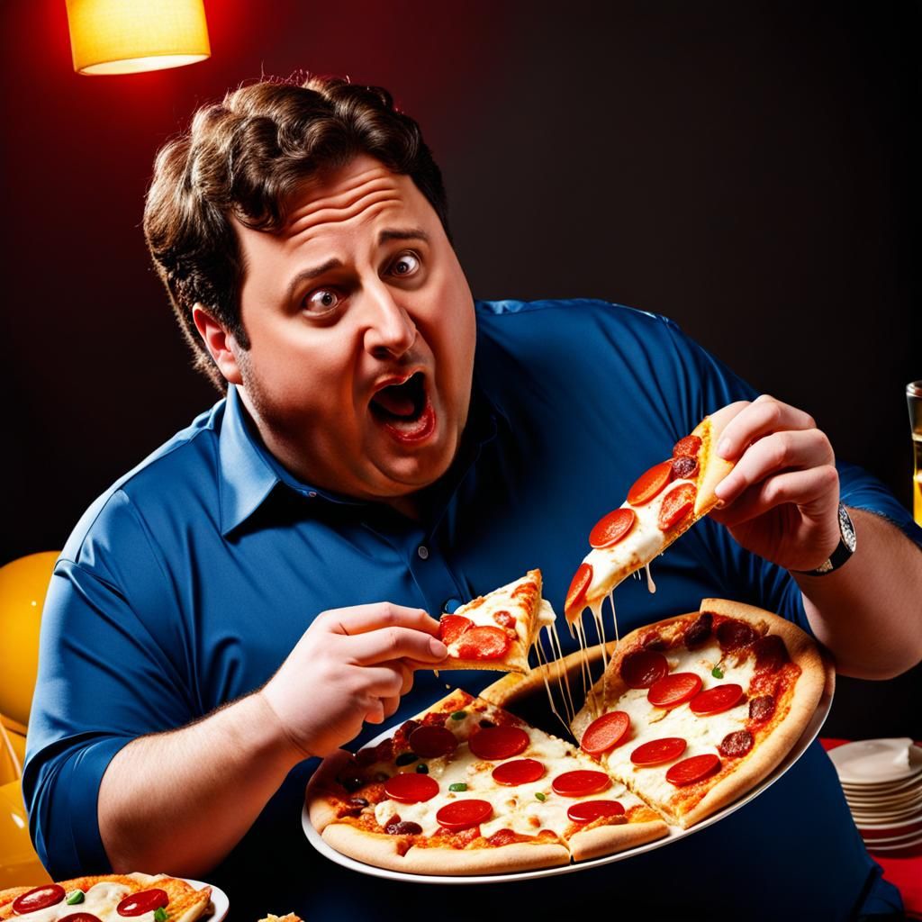 Peter Kay Eating Pizza