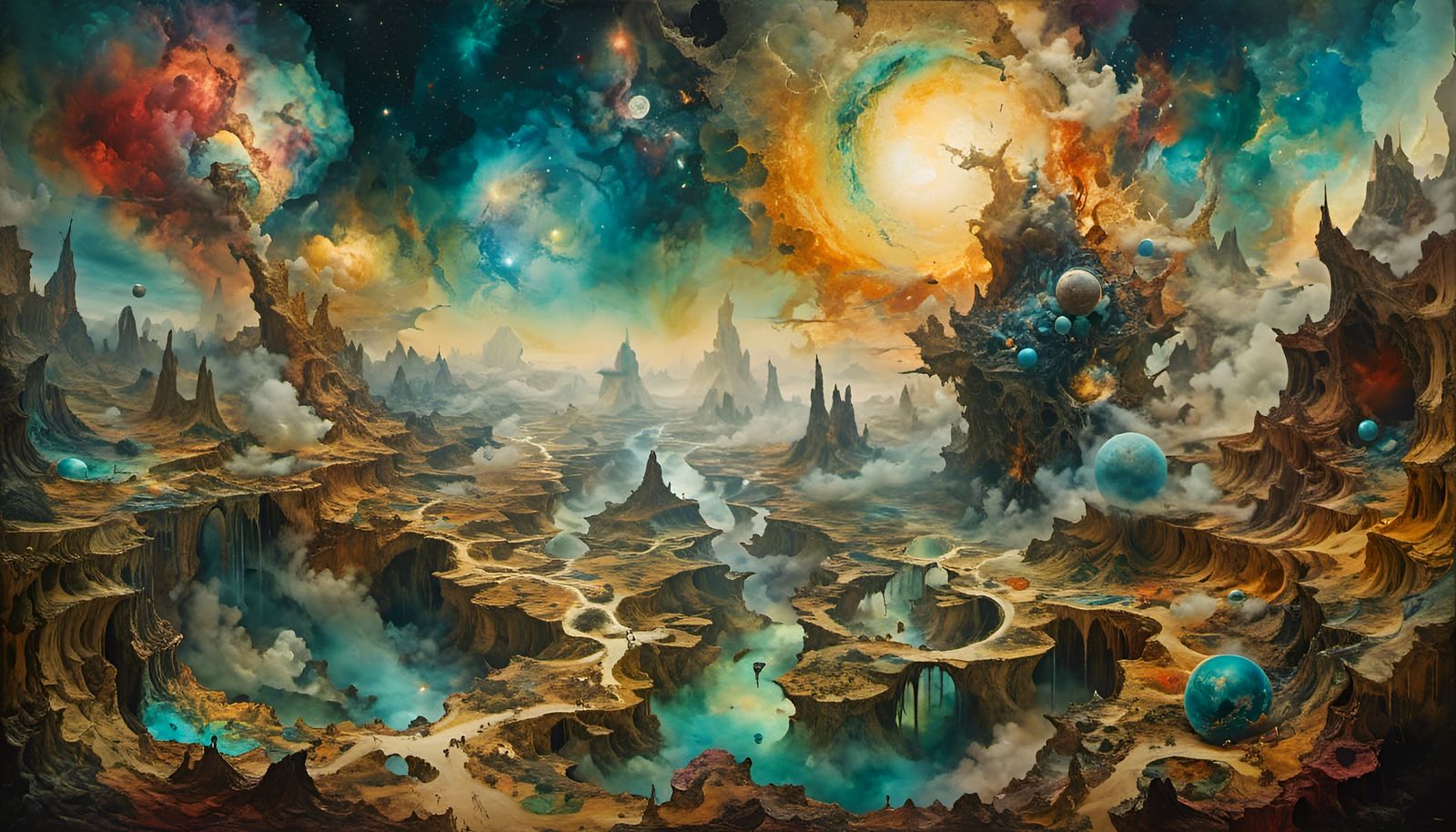 Abstract Hypercomplex Landscape Art