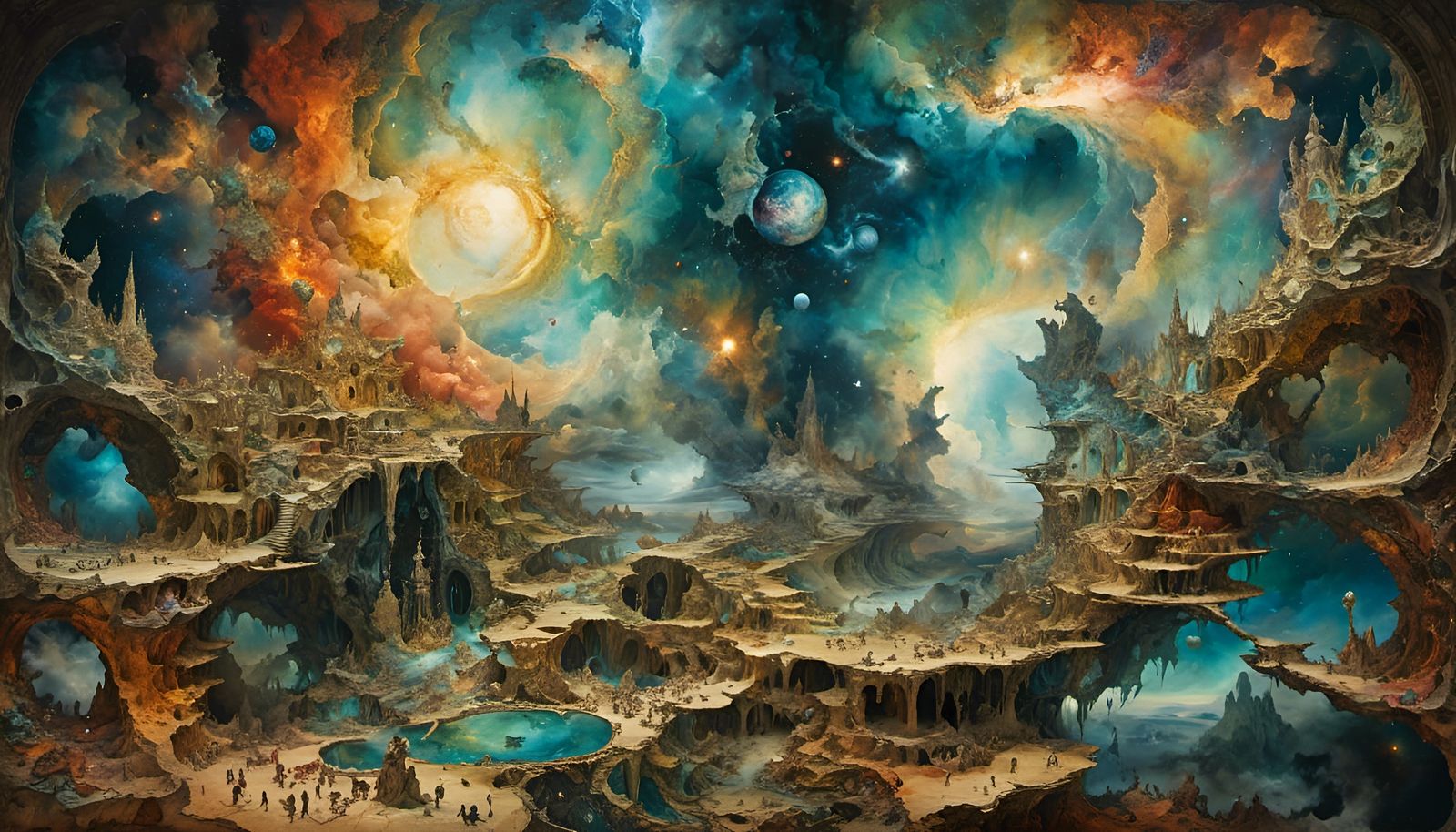 Hypercomplex Imaginary Landscape in Kraximalist Style