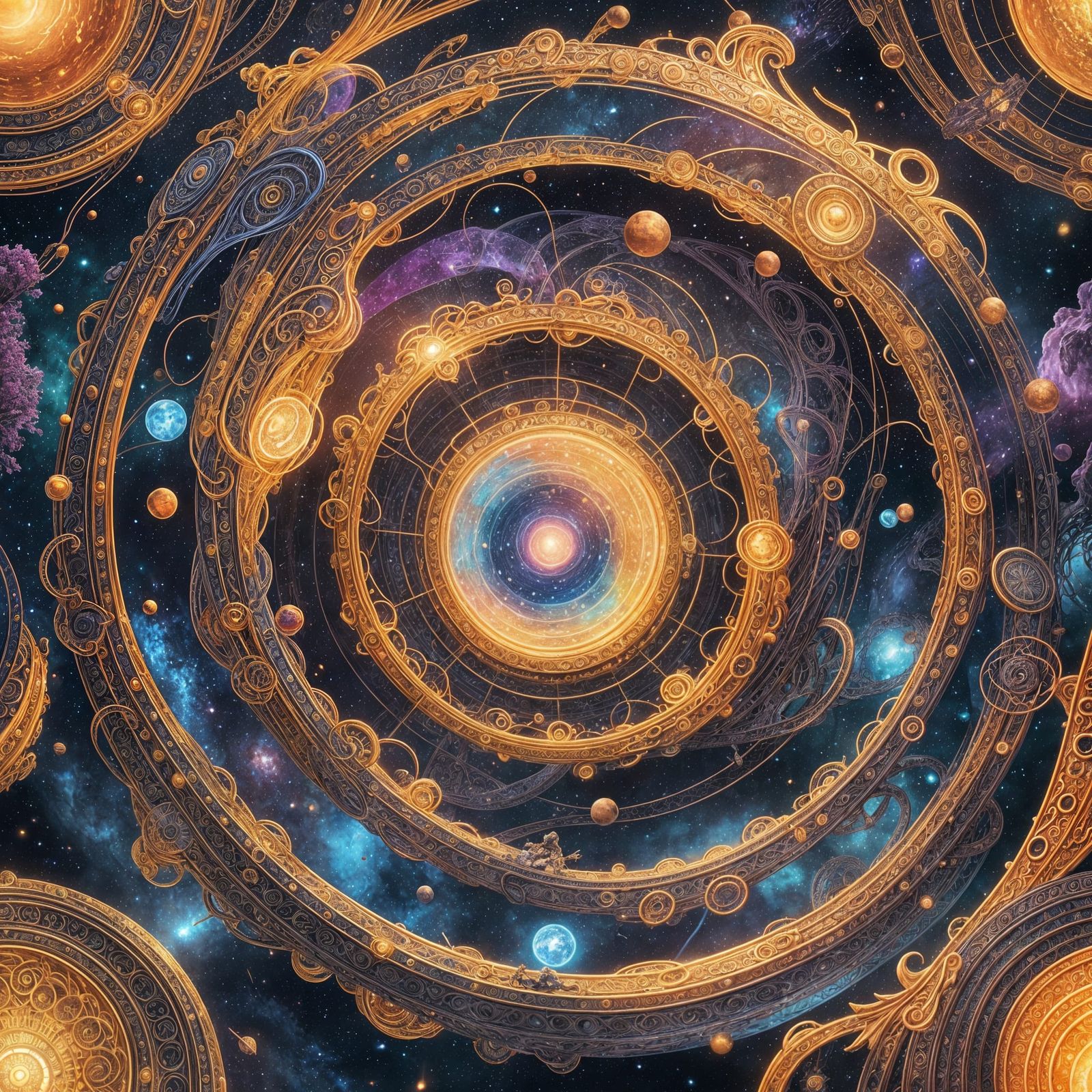 Cosmic Space Consciousness Portal in Sci-Fi Style