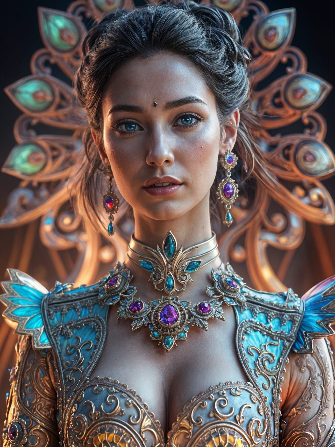 Dazzling Fantasy Royalty in Hyperrealistic Splendor