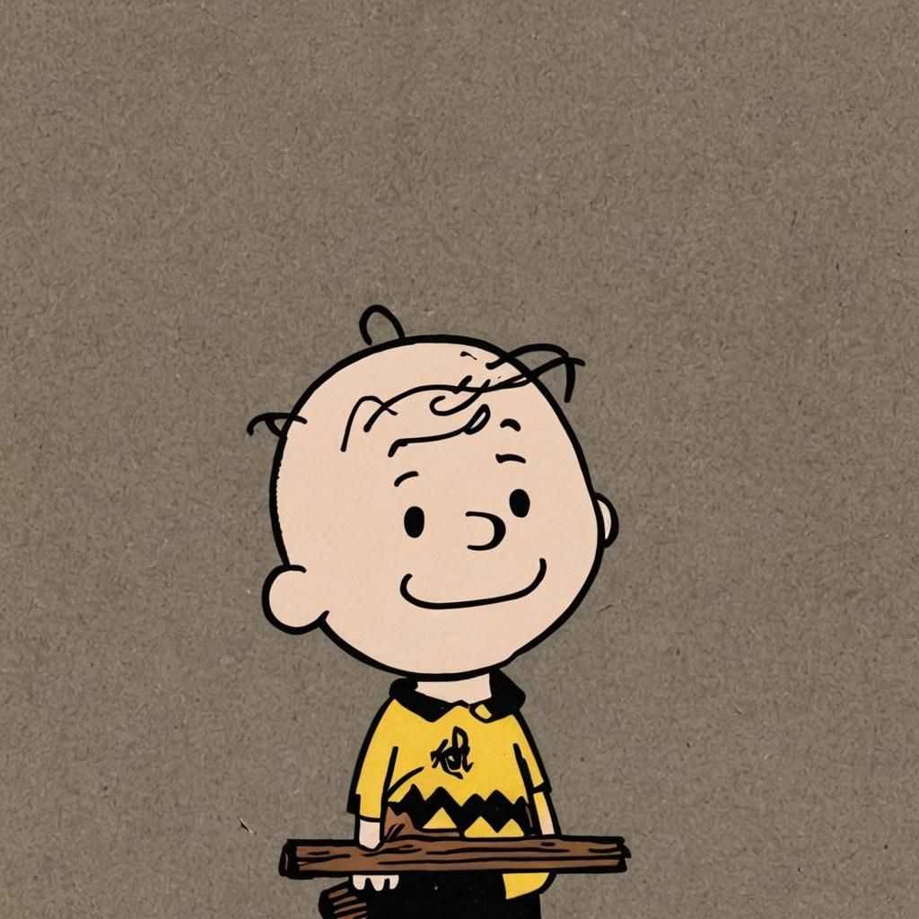 Surreal Charlie Brown Head AI Creation