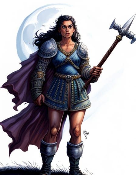 Dark Fantasy Dwarf Cleric in Larry Elmore Style