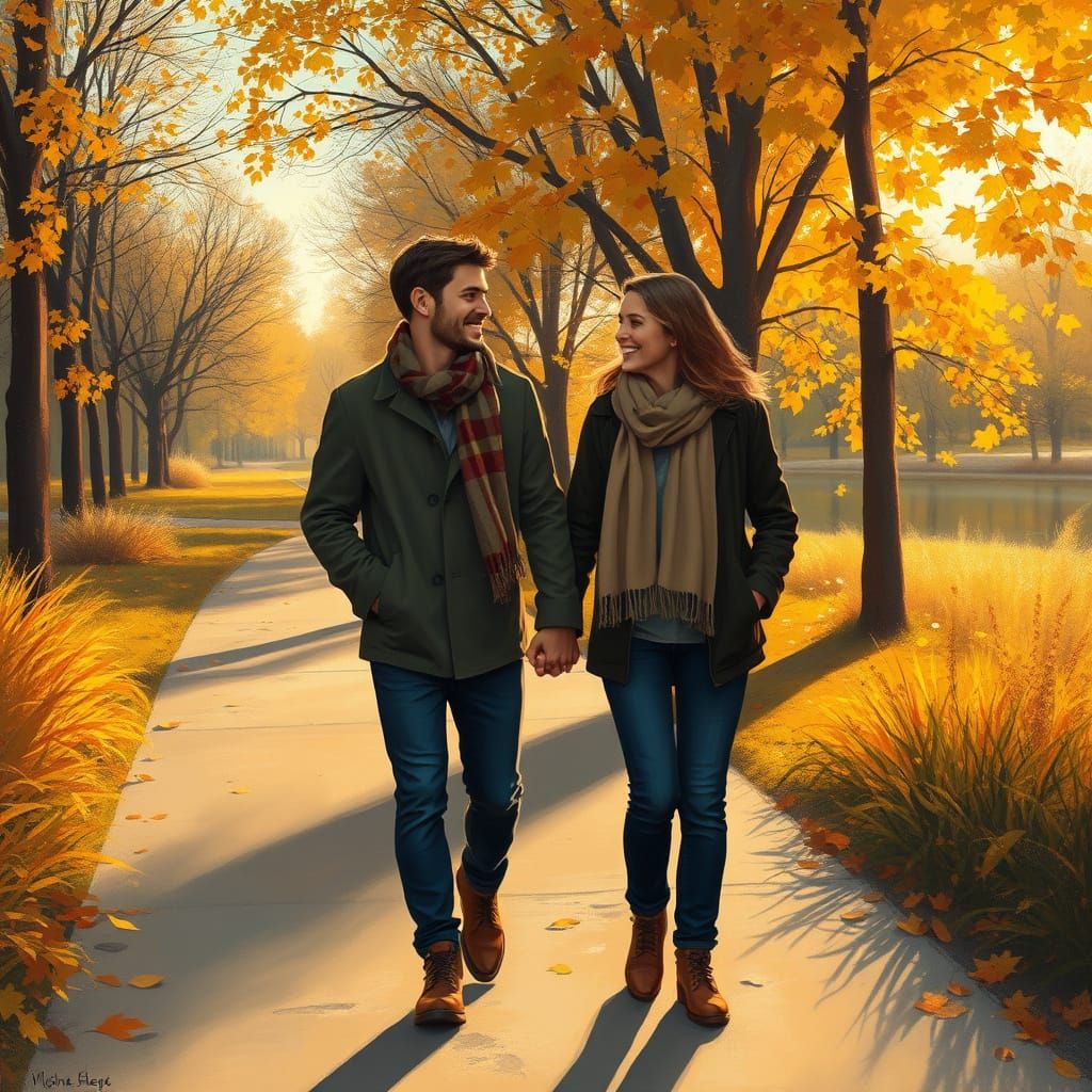 Romantic Autumn Date Night in Painterly Style
