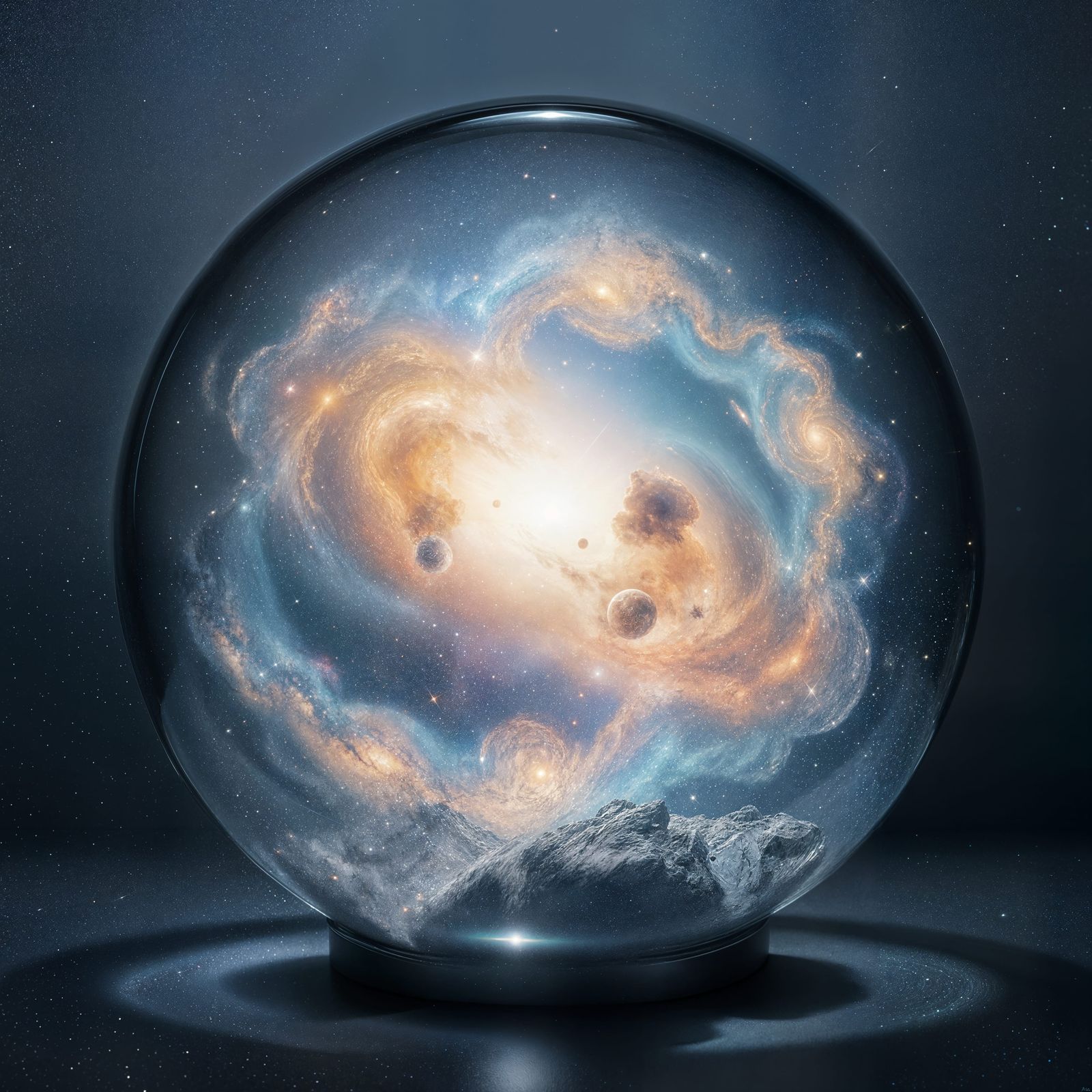 Galaxy in a Glass Terrarium