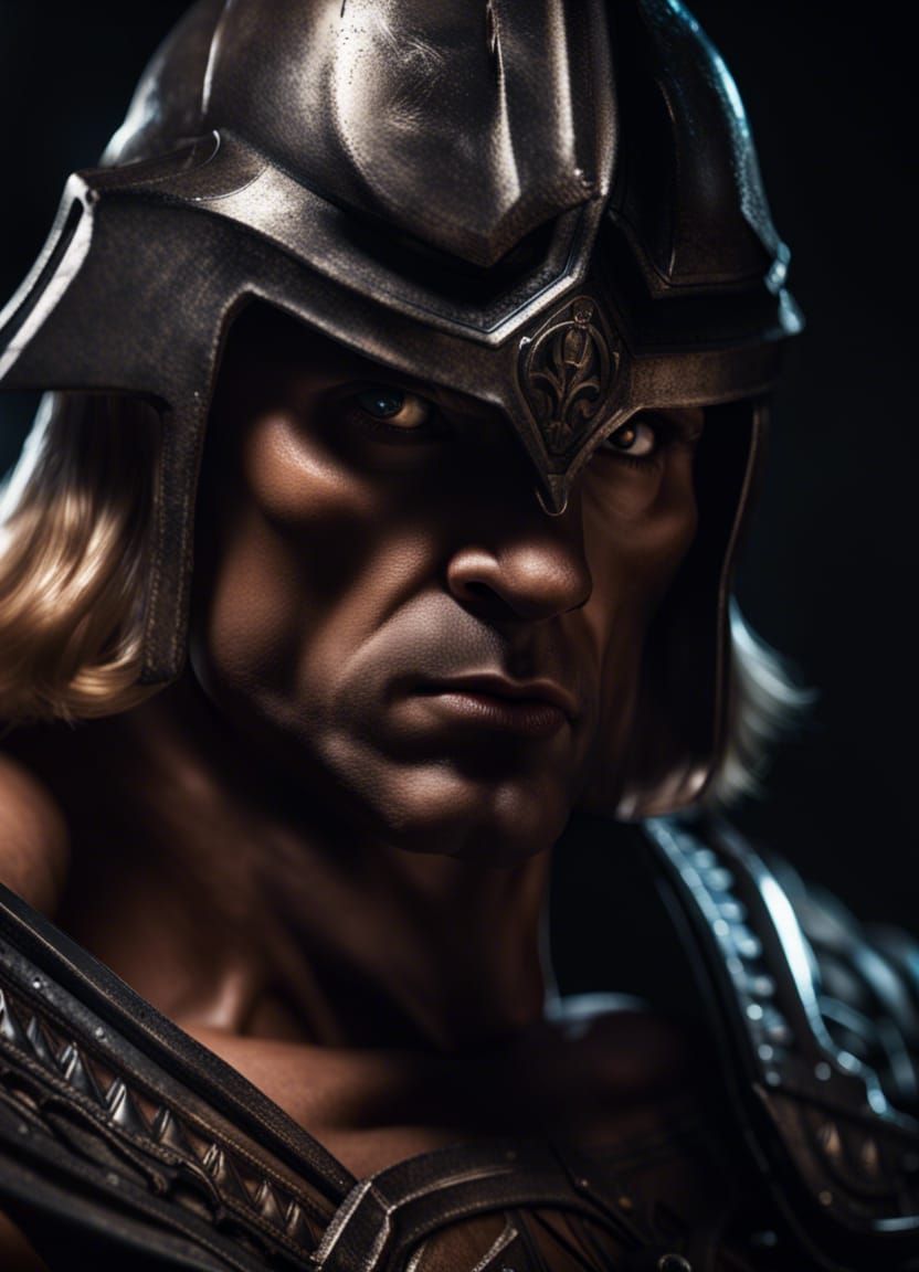 Hyperrealistic He-Man Portrait in HDR