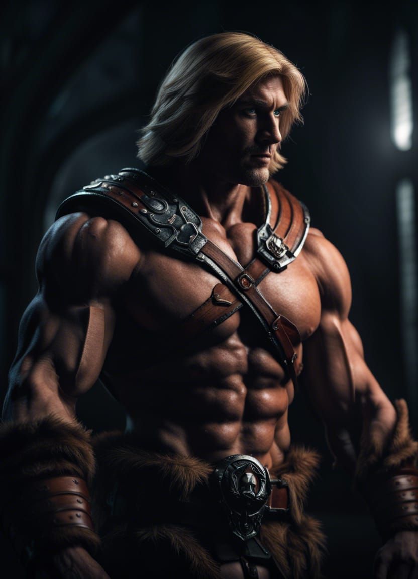 Hyperrealistic He-Man Mid Shot in HDR