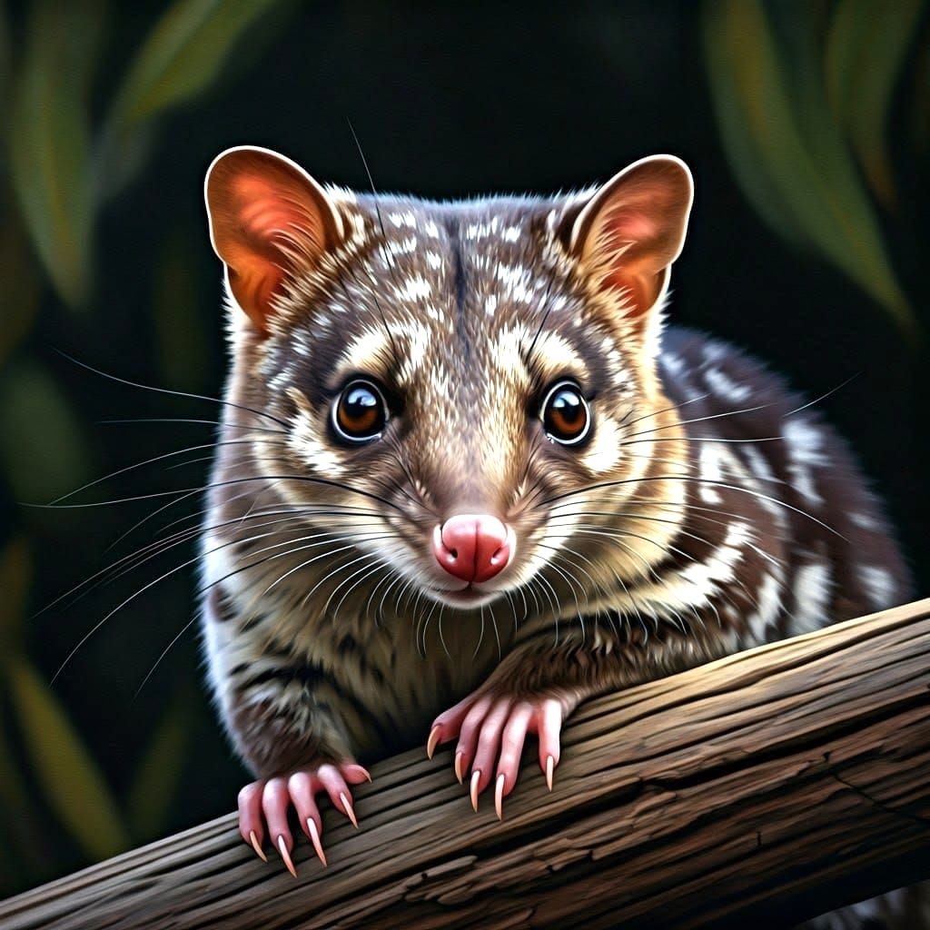 Quoll Portrait as Oil Painting by James Gurney