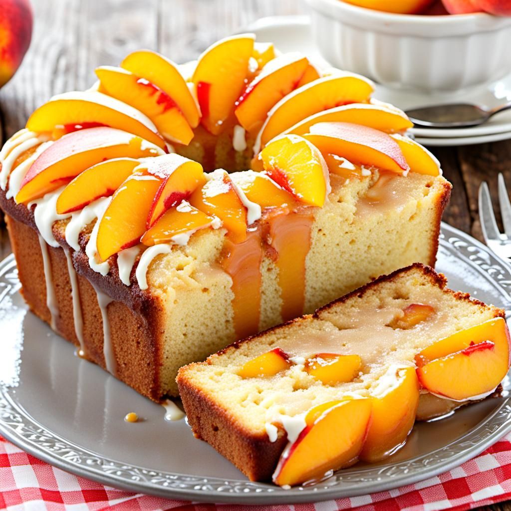 Delicious Peach Cobbler Pound Cake