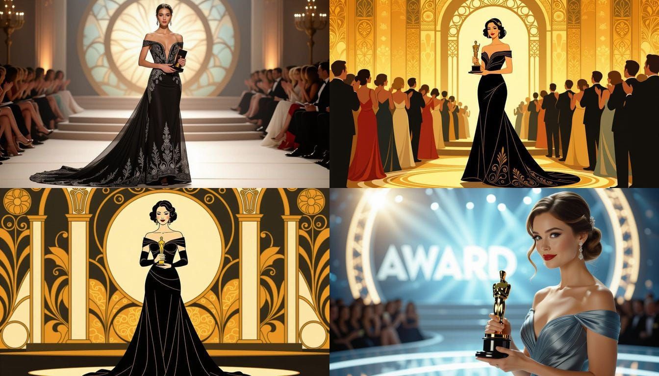 Actress Receives Award in Realistic Modern Style