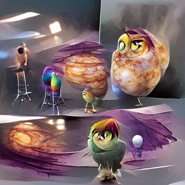 Ganymede Surface Concept Art in Pixar Style