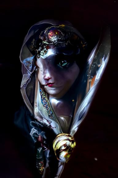 Warrior Princess in Art Nouveau Style