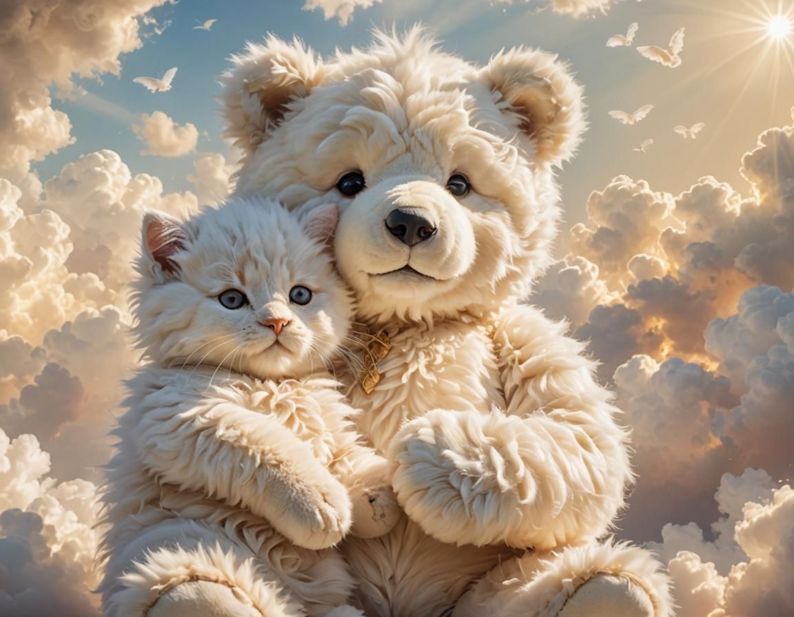 A very large white angel steif Teddy Bear the most lovable f...