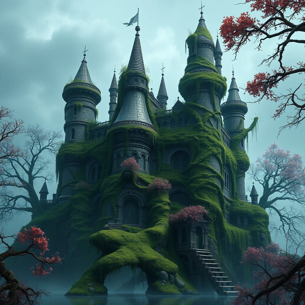 Fantastical Castle Reborn in Verdant Glory