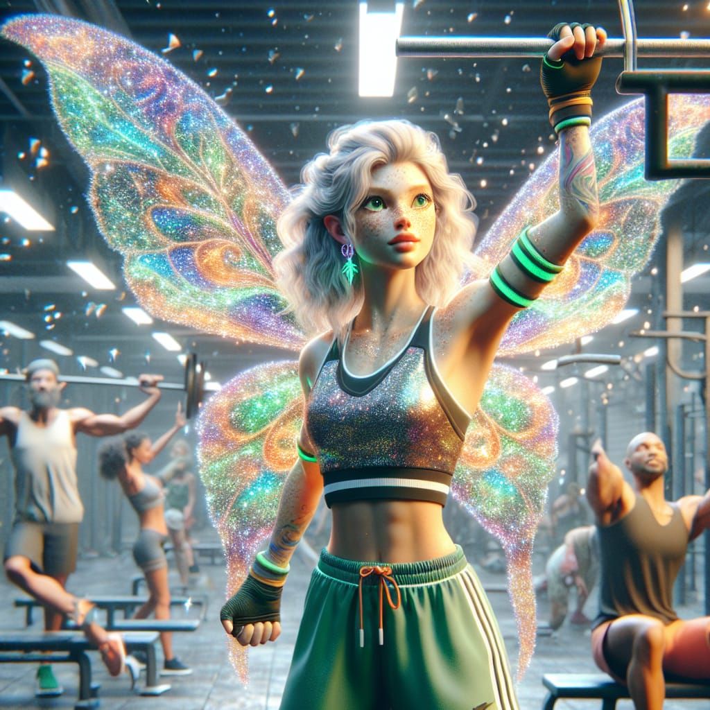 Aurora, getting ready to do some chin ups.