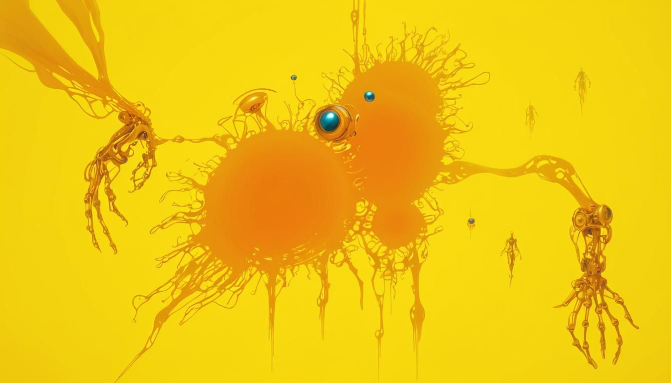 Biomechanical Surrealism: Centaur in a Dark Landscape