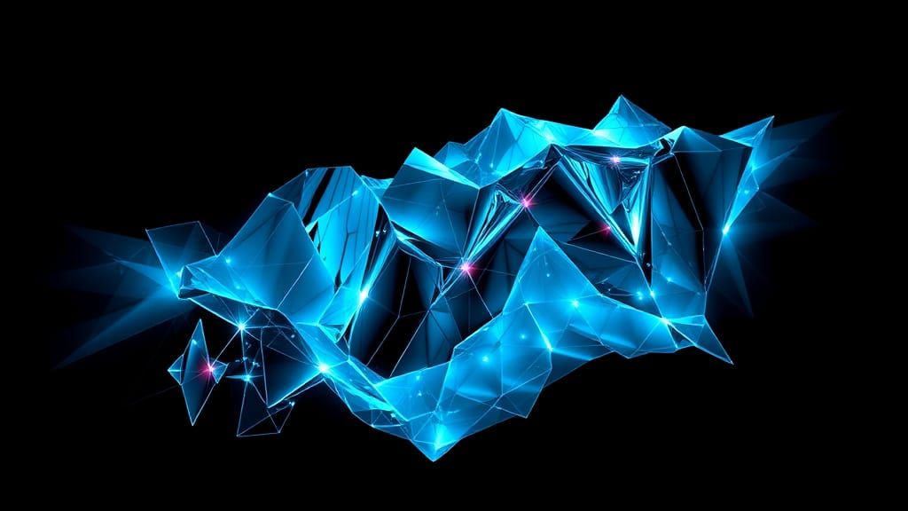 Saskatchewan Glacier in Fluorescent Geometric Style