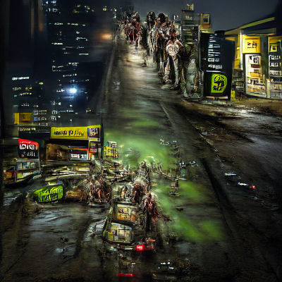 Zombie-Infested City: A Post-Apocalyptic Nightmare