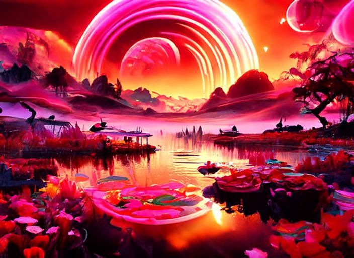 Coherent Sunrise Fantasy Lake