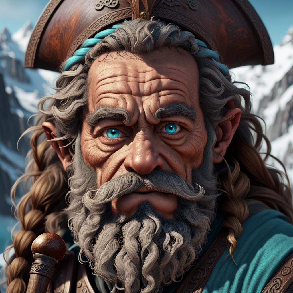 Dwarf Boatman Portrait in Detailed Digital Painting