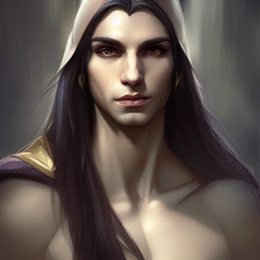 Fantasy Elf Rogue Portrait in Detailed Art Style