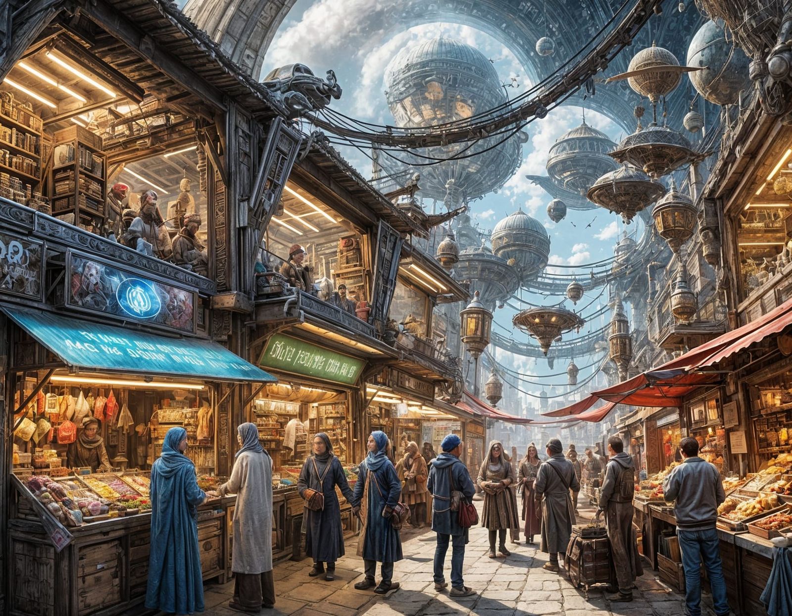 Intergalactic Bazaar: Mechanical Humans and Vintage Tech