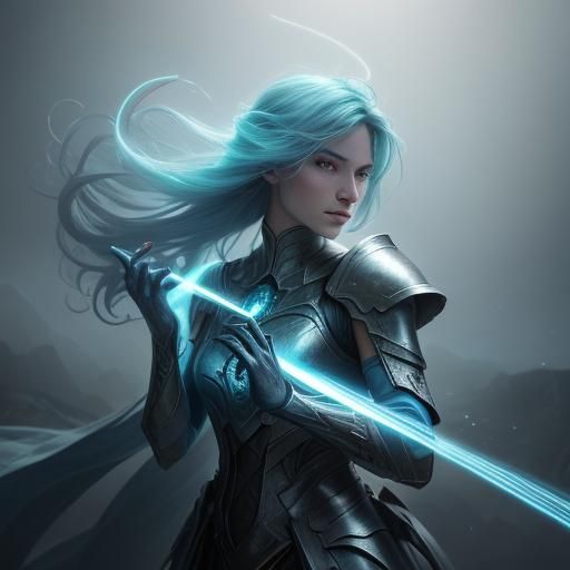 Hand Glowing with Ethereal Energy in Concept Art