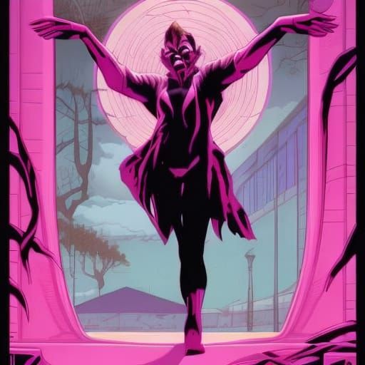 Sinister Mutant Pinocchio in Comic Book Art Style