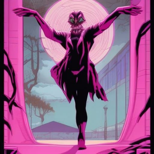 Creepy Pinocchio Mutant in Comic Book Style