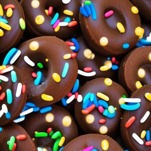 Delicious Rainbow Doughnut in Sweet Surrealism