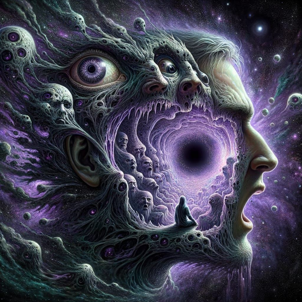Cosmic Horror Man's Mind Shatters Into Universe