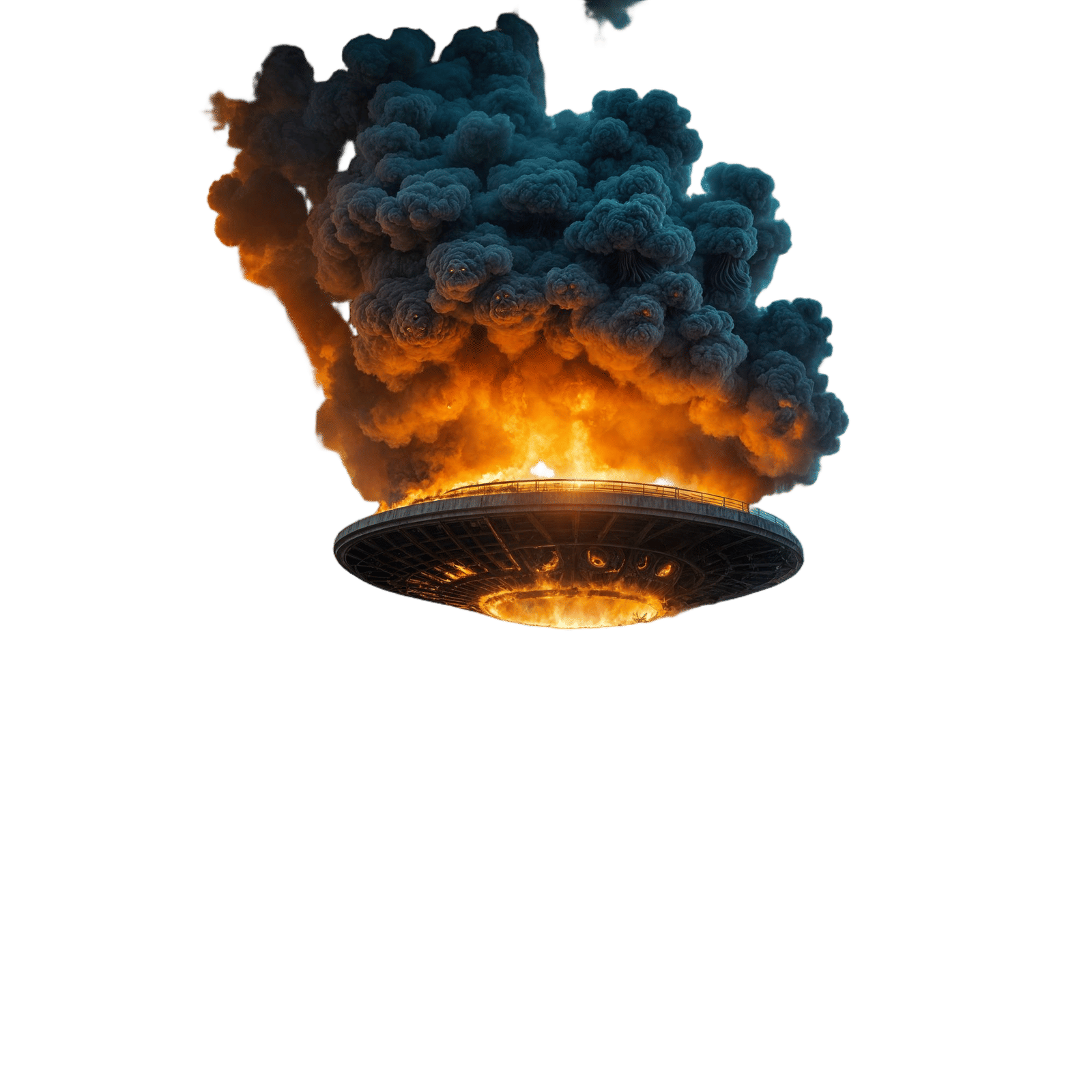 Flying Saucer Blaze in the Woods