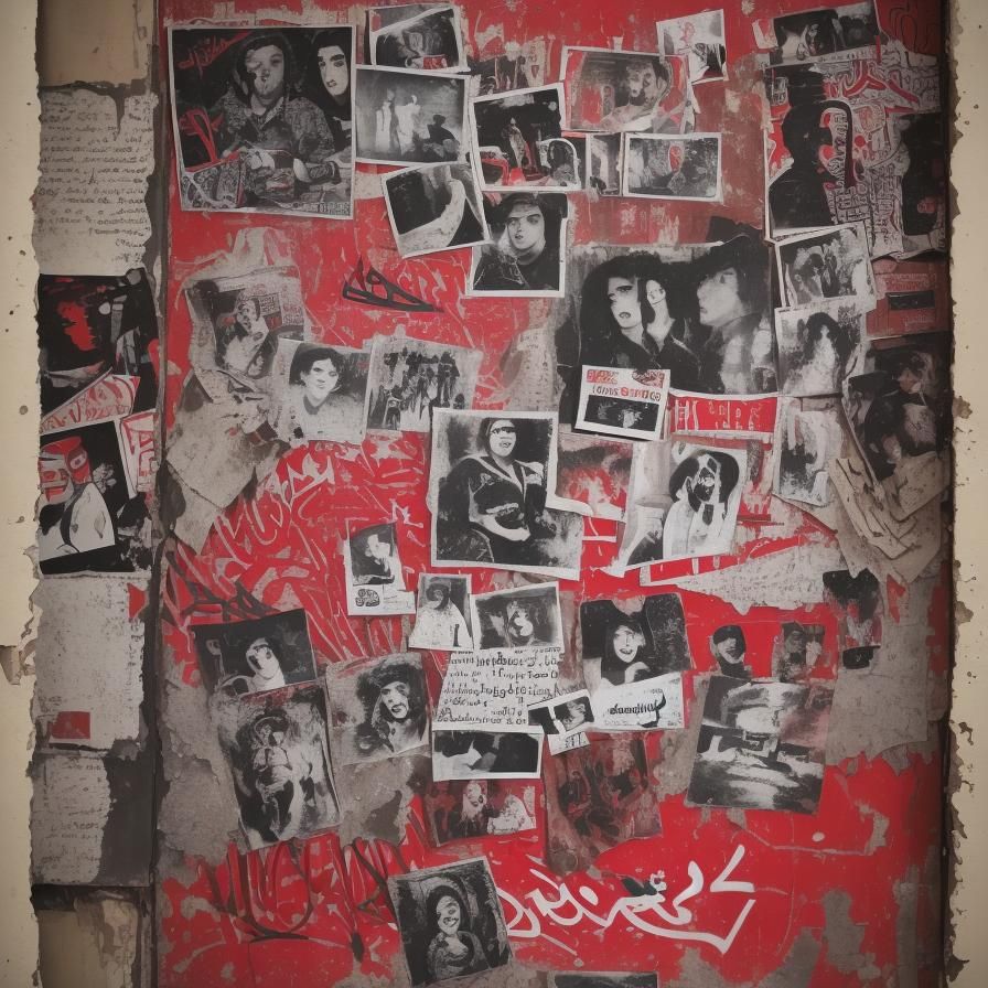 Paper Collage with Graffiti and Renaissance Elements