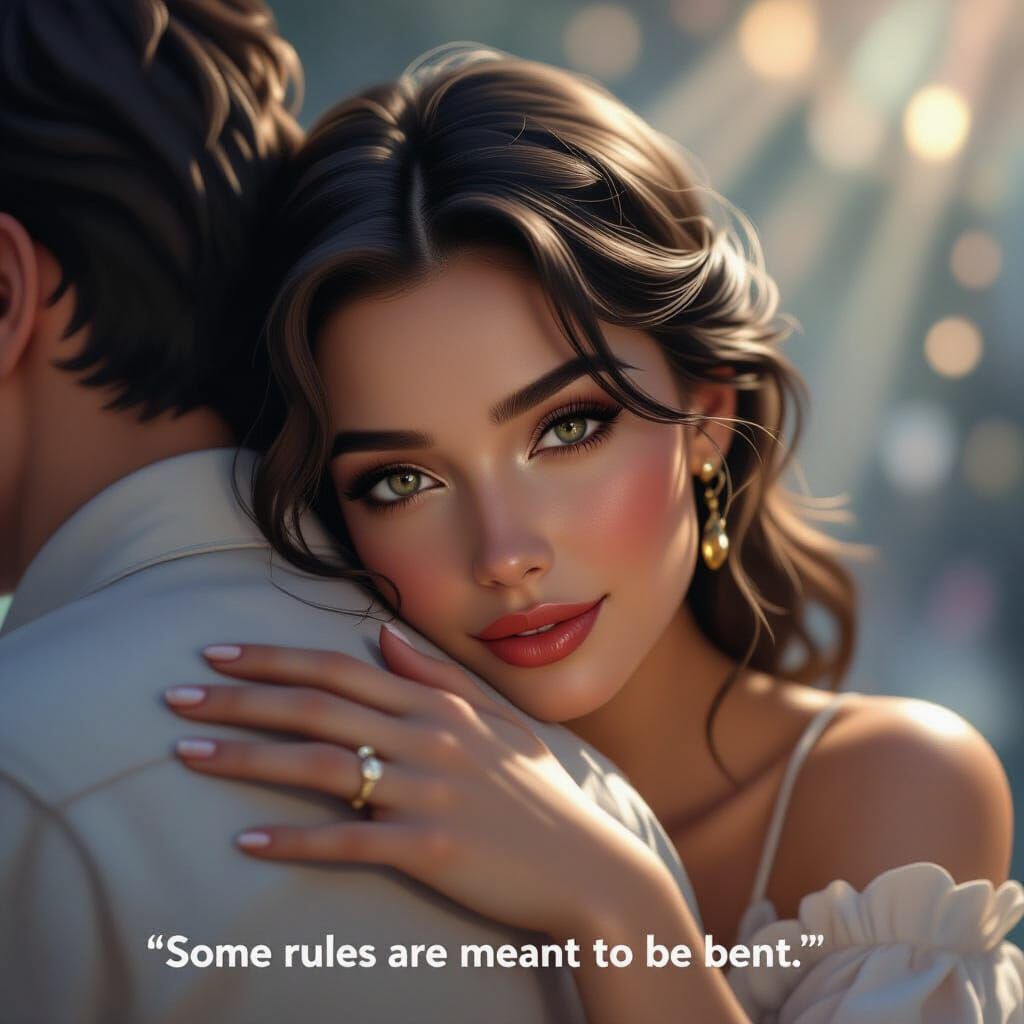 Intimate Portrait of a Woman Whispering a Secret