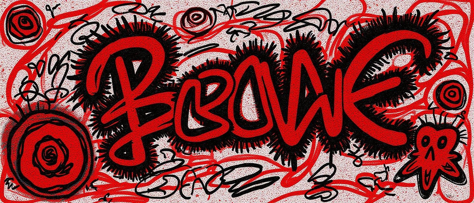 Abstract Graffiti Art Inspired by Basquiat's Style