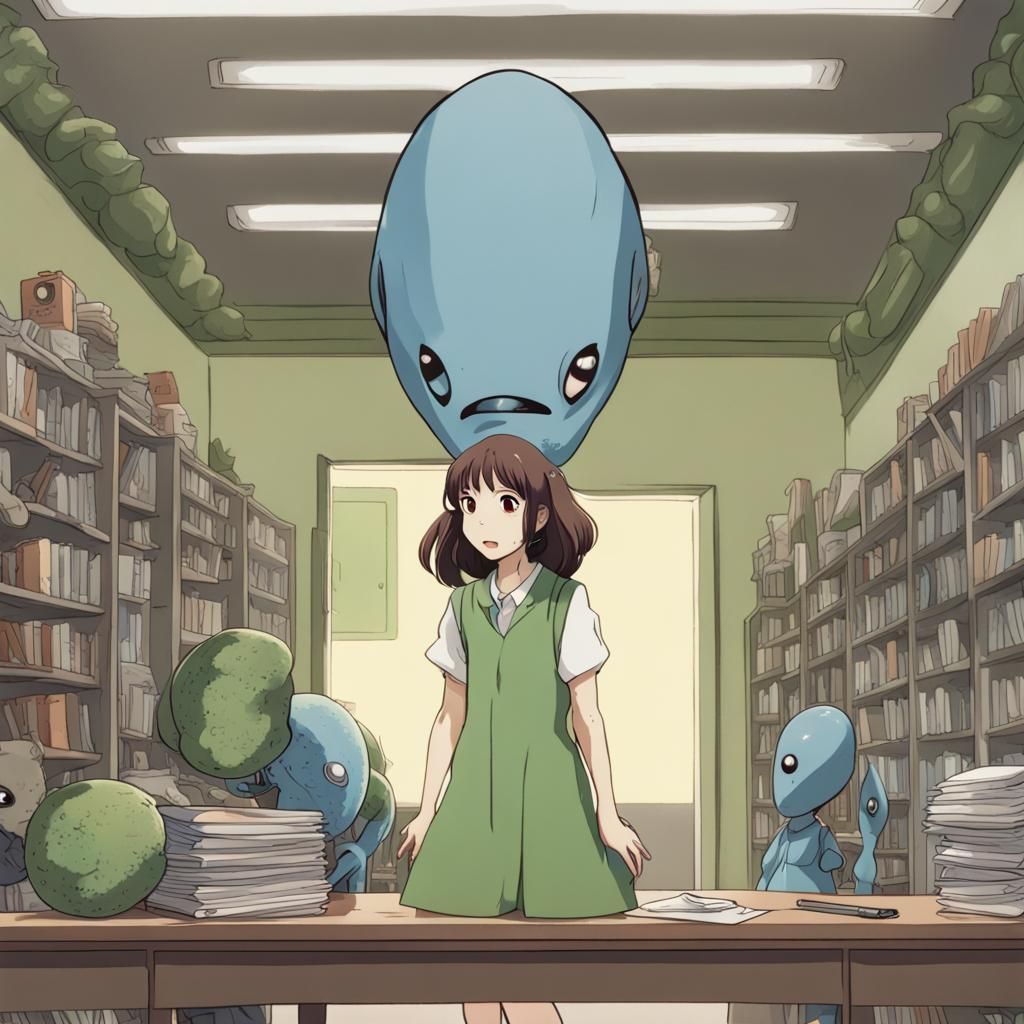 Ghibli-Style Alien Girl Tries to Fit In