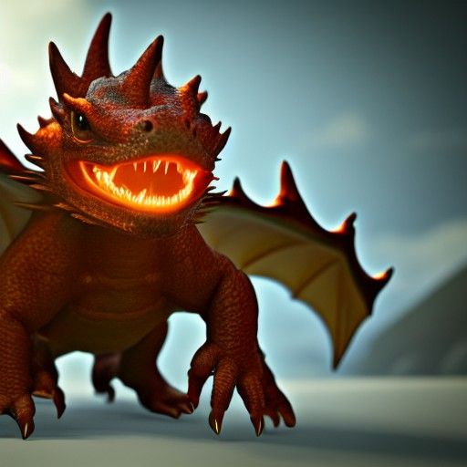 Adorable Baby Dragon Tries to Breathe Fire