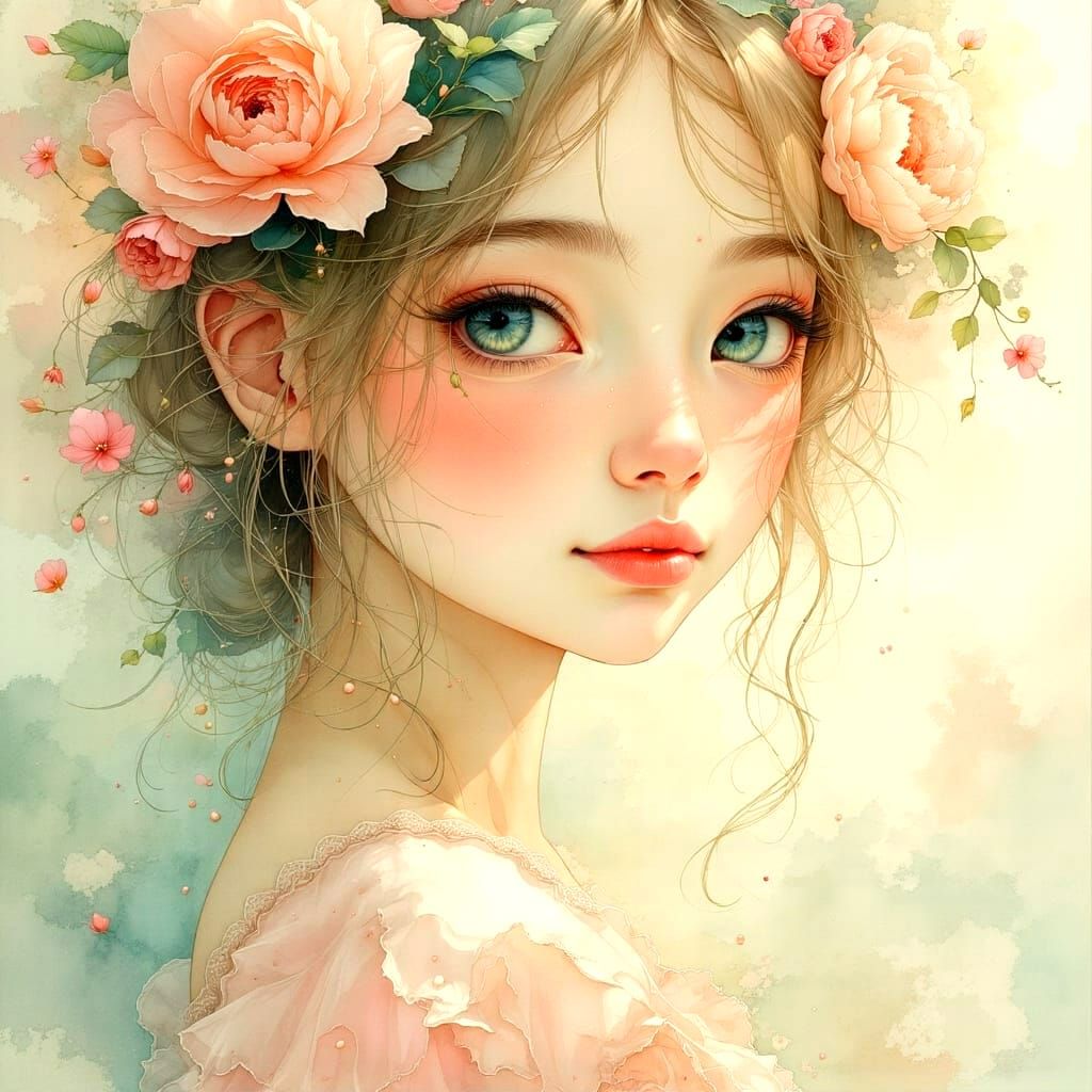 Dreamy Watercolor: Bright Lights, Big City in Pastel