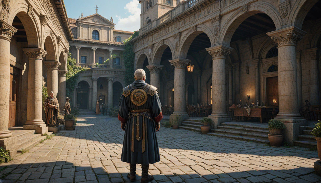 Ancient Roman Scholarship in Golden Light