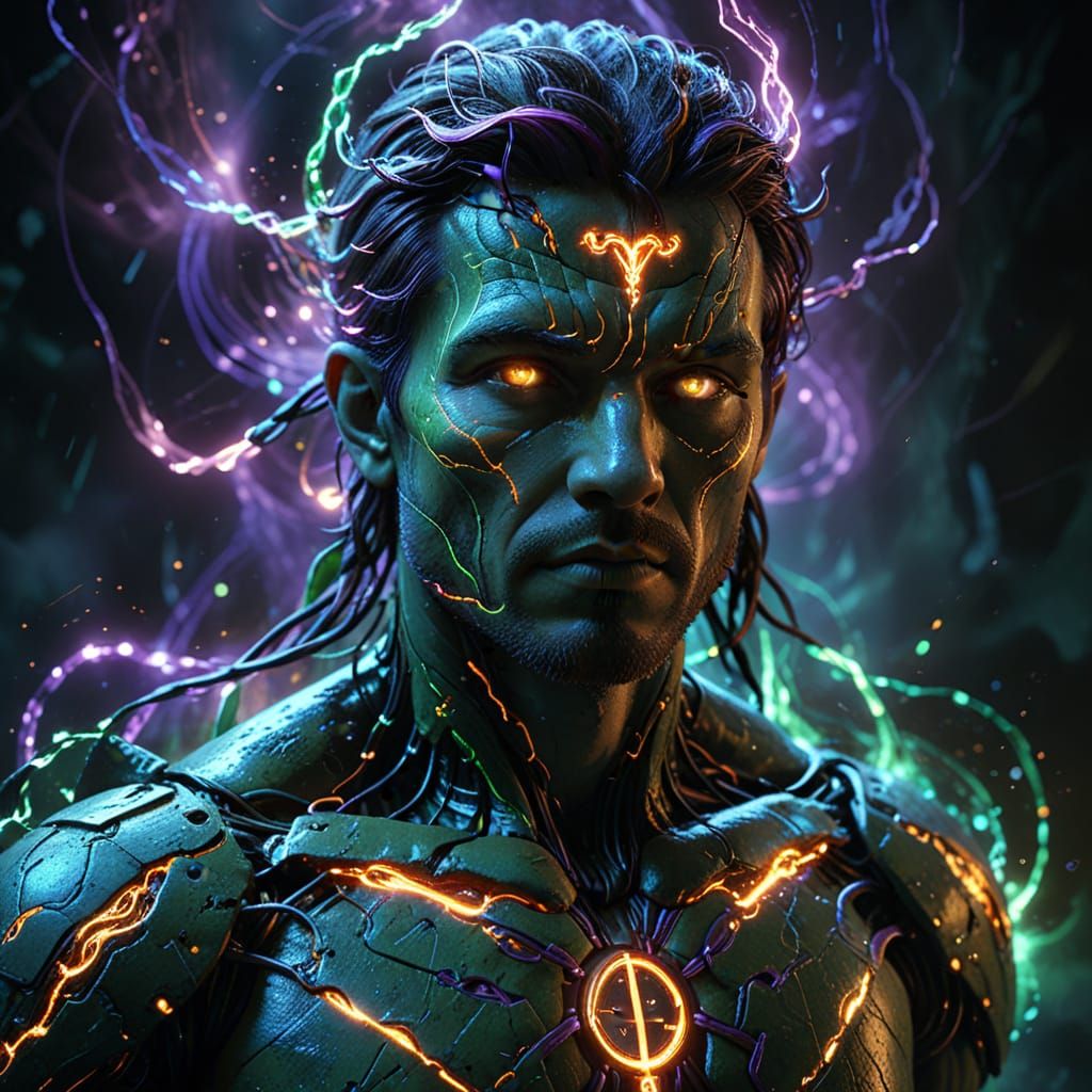 Glowing Angel of the Burning Void in Electromagnetic Dischar...