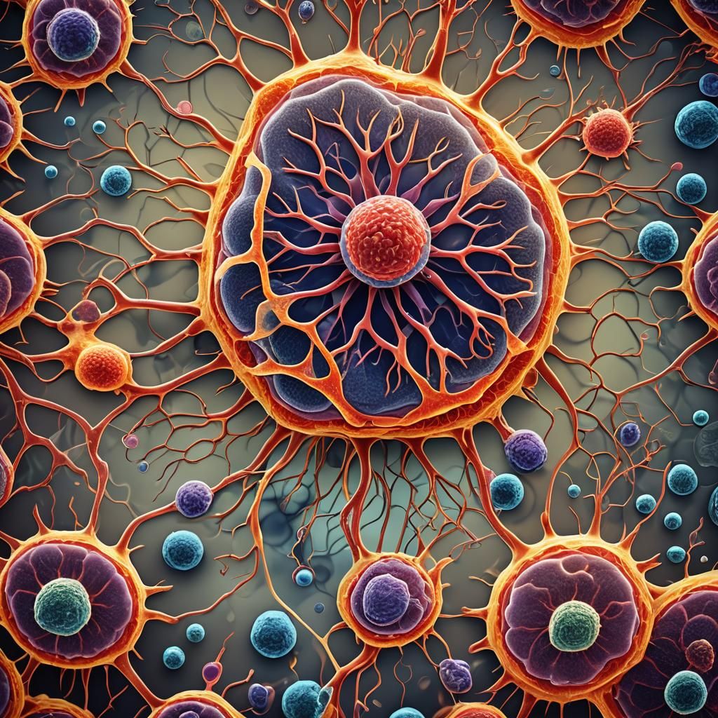 Detailed 3D Rendering of a Cardiac Cell